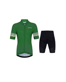HOLOKOLO Kurzarm Radtrikot und Shorts - FLOW JUNIOR - Schwarz/Grün