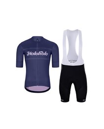 HOLOKOLO Kurzarm Radtrikot und Shorts - GEAR UP  - Schwarz/Blau