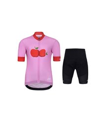 HOLOKOLO Kurzarm Radtrikot und Shorts - FRUIT KIDS - Schwarz