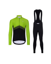 HOLOKOLO Fahrradjacke und Hose für den Winter - ARROW II. WINTER - Schwarz/Grün