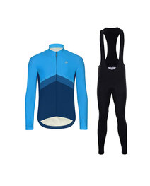 HOLOKOLO Fahrradjacke und Hose für den Winter - ARROW II. WINTER - Blau/Schwarz