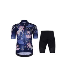 HOLOKOLO Kurzarm Radtrikot und Shorts - FAIRY TALE - mehrfarbig/Blau/Schwarz