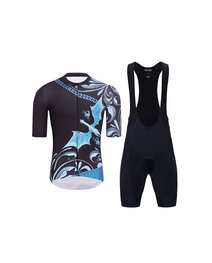 HOLOKOLO Kurzarm Radtrikot und Shorts - DRAGON - Blau