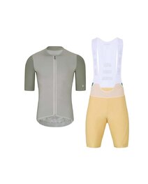 HOLOKOLO Kurzarm Radtrikot und Shorts - PERFORMANCE - Beige