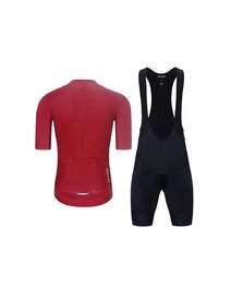 HOLOKOLO Kurzarm Radtrikot und Shorts - EYELET - bordeaux