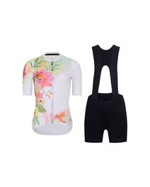 RIVANELLE Kurzarm Radtrikot und Shorts - FLOWERY LADY  - mehrfarbig/Schwarz