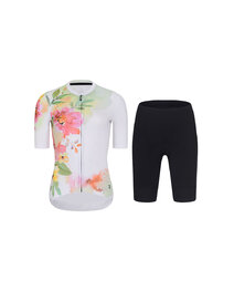 RIVANELLE Kurzarm Radtrikot und Shorts - FLOWERY LADY - Schwarz/mehrfarbig