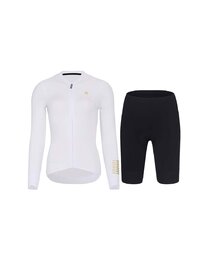 HOLOKOLO Kurzarm Radtrikot und Shorts - VICTORIOUS ELITE - Weiß/Schwarz