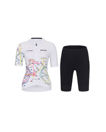 RIVANELLE Kurzarm Radtrikot und Shorts - MAAPPI ELITE - Gelb/Weiß