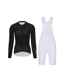 HOLOKOLO Kurzarm Radtrikot und Shorts - VICTORIOUS ELITE - Weiß/Schwarz