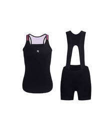 HOLOKOLO Kurzarm Radtrikot und Shorts - SPARK ELITE - Schwarz/Rosa