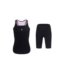 HOLOKOLO Kurzarm Radtrikot und Shorts - SPARK ELITE - Rosa/Schwarz