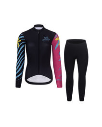 RIVANELLE Fahrradjacke und Hose für den Winter - MEDITATION WINTER - Schwarz/Rosa