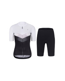 RIVANELLE Kurzarm Radtrikot und Shorts - ARROW II - Weiß/Schwarz