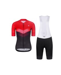 RIVANELLE Kurzarm Radtrikot und Shorts - ARROW II - Rot/Schwarz