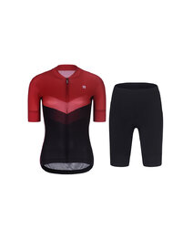 RIVANELLE Kurzarm Radtrikot und Shorts - ARROW II - Schwarz/Rot