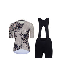 RIVANELLE Kurzarm Radtrikot und Shorts - BAROC - Schwarz/Grau