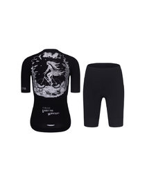 RIVANELLE Kurzarm Radtrikot und Shorts - MOONLIGHT - Weiß/Schwarz