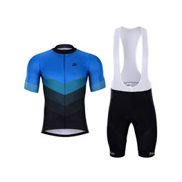 HOLOKOLO Kurzarm Radtrikot und Shorts - NEW NEUTRAL - Blau/Schwarz