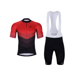 HOLOKOLO Kurzarm Radtrikot und Shorts - NEW NEUTRAL - Schwarz/Rot