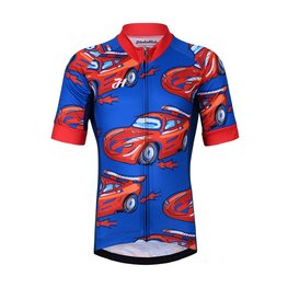 HOLOKOLO Kurzarm Fahrradtrikot - CARS KIDS - Rot/Blau
