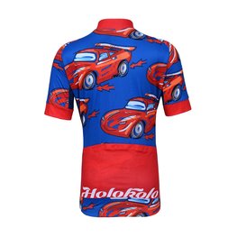 HOLOKOLO Kurzarm Fahrradtrikot - CARS KIDS - Rot/Blau