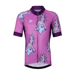 HOLOKOLO Kurzarm Fahrradtrikot - UNICORNS KIDS - Rosa/mehrfarbig
