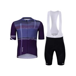 HOLOKOLO Kurzarm Radtrikot und Shorts - EUPHORIC ELITE - Schwarz/Lila