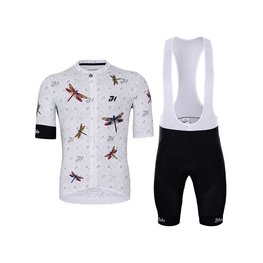 HOLOKOLO Kurzarm Radtrikot und Shorts - ALIVE ELITE - Schwarz/Weiß