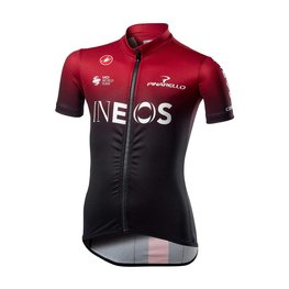 CASTELLI Kurzarm Fahrradtrikot - INEOS 2020 KIDS - Rot/Schwarz