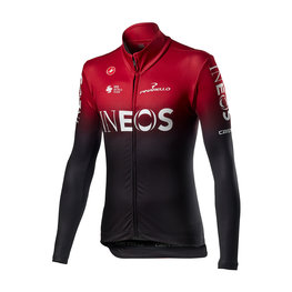 CASTELLI Langarm Fahrradtrikot für den Winter - INEOS 2020 WINTER - Schwarz/Hellblau/Weiß