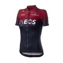 CASTELLI Kurzarm Fahrradtrikot - TEAM INEOS 2019 LADY - Rot/Schwarz