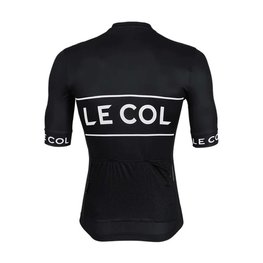 LE COL Kurzarm Fahrradtrikot - SPORT LOGO - Schwarz/Weiß