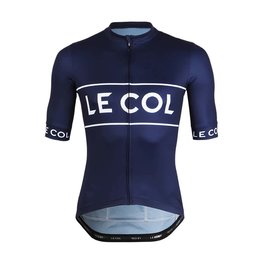 LE COL Kurzarm Fahrradtrikot - SPORT LOGO - Weiß/Blau