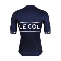 LE COL Kurzarm Fahrradtrikot - SPORT LOGO - Weiß/Blau