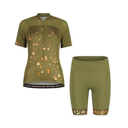MALOJA Kurzarm Radtrikot und Shorts - TRECIMEM. - Grün