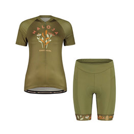 MALOJA Kurzarm Radtrikot und Shorts - GANESM. - Grün