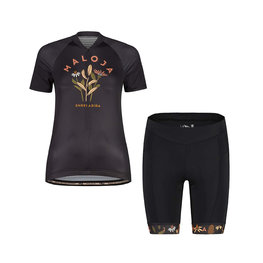 MALOJA Kurzarm Radtrikot und Shorts - GANESM. - Schwarz