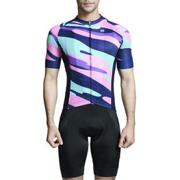 MONTON Kurzarm Fahrradtrikot - FLASH - Rosa/Blau