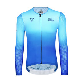 MONTON Langarm Fahrradtrikot für den Sommer - WATER SUMMER - Blau