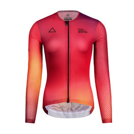 MONTON Langarm Fahrradtrikot für den Sommer - FIRE LADY SUMMER - Rot