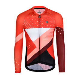 MONTON Langarm Fahrradtrikot für den Sommer - SPACETIME SUMMER - Rot