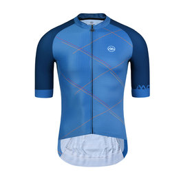 MONTON Kurzarm Fahrradtrikot - CHECKER - Blau
