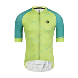 MONTON Kurzarm Fahrradtrikot - CHECKER - Blau/Gelb