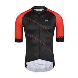 MONTON Kurzarm Fahrradtrikot - CHECKER - Schwarz/Rot