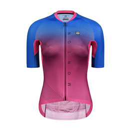 MONTON Kurzarm Fahrradtrikot - NEON LADY - Rot/Blau