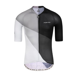 MONTON Kurzarm Fahrradtrikot - CRACK - Weiß/Schwarz