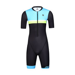 MONTON Fahrradoverall - WEAVO TRIATLON - Schwarz/Gelb/Blau