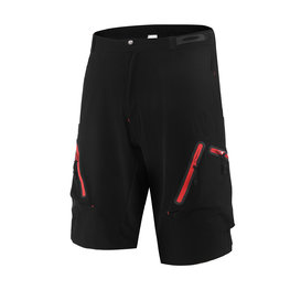 MONTON Fahrradshorts ohne Träger - SPORTY B MTB - Schwarz/Rot