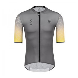 MONTON Kurzarm Fahrradtrikot - LIGHT - Grau/Gelb